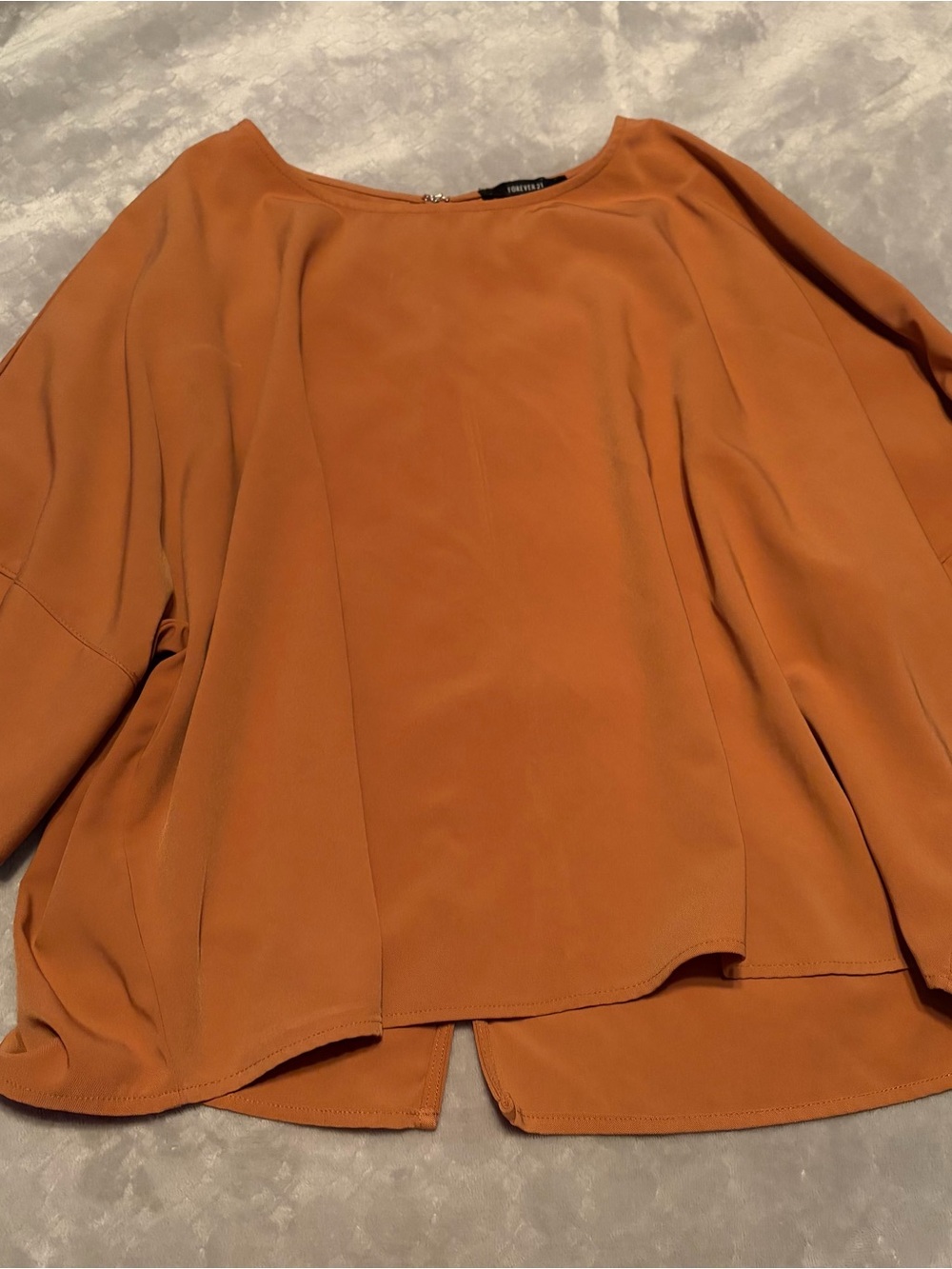 Forever 21 Rust Orange Flowing Blouse